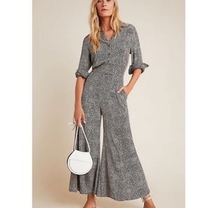 Anthropologie Black and White Jumpsuit